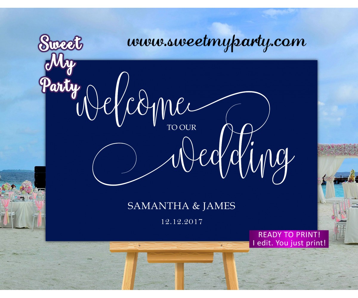 navy-welcome-sign-printable-navy-wedding-welcome-sign-calligraphy